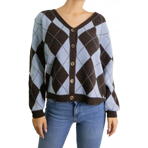 Cardigan fantasia scollo a V 